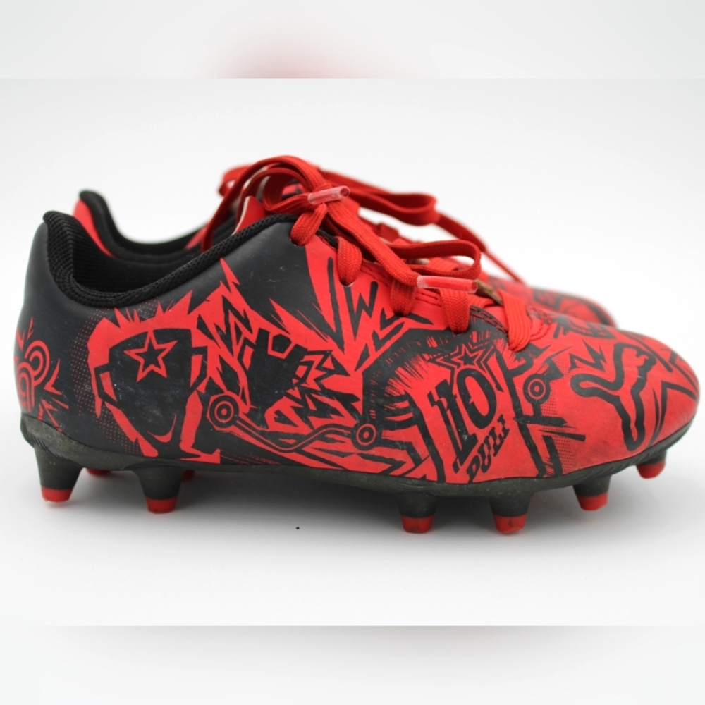 Little Girls Soccer Cleats Red/Black 11 - Picture 1 of 10